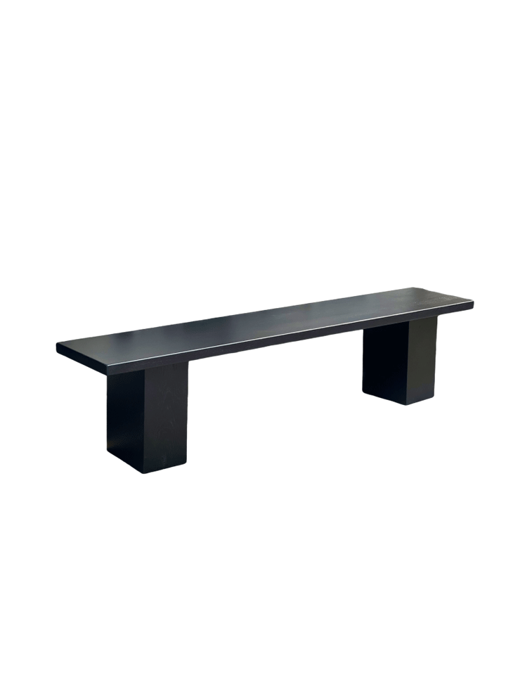 Ghế Băng Sơn Đen Gỗ Tần Bì (Ash) Dài 210 Rộng 40 Cao 45 (cm)