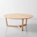 Bàn Tròn Cafe Gỗ Sồi (Oak) Đường Kính 100 Cao 35 (cm)