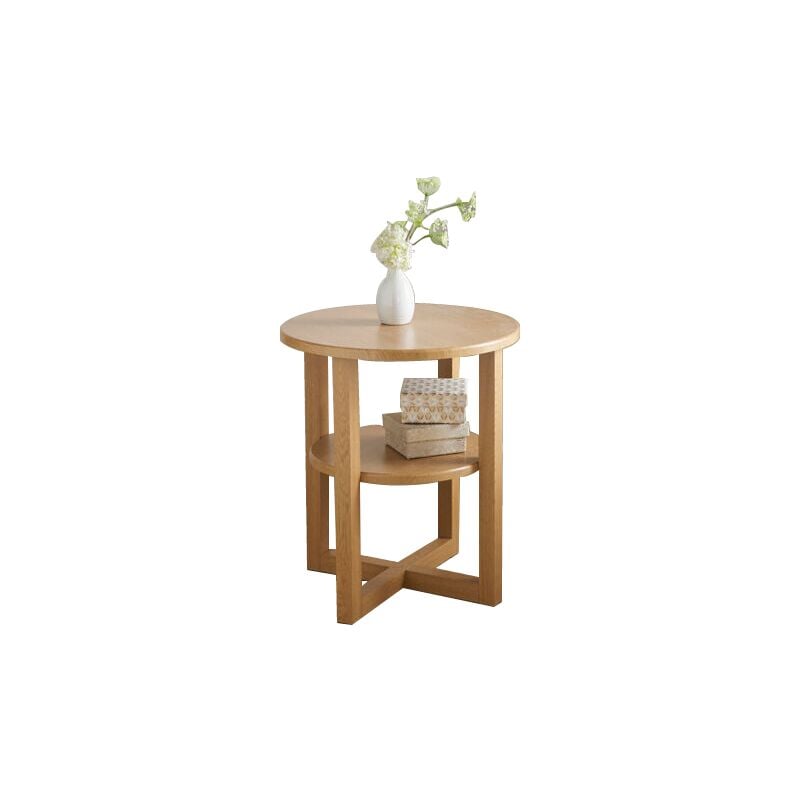 Bàn Trà Gỗ Sồi Cao 50 Đường Kính 50 (cm)