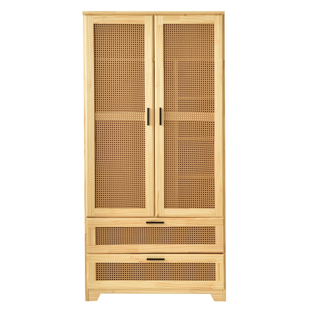 Tủ Quần Áo Gỗ Thông Cao 190 Ngang 90 Rộng 50 (cm)