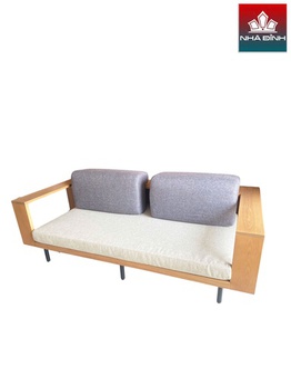 [ASHSF19] Ghế Sofa Gỗ Tần Bì Cao 59 Ngang 190 Rộng 95cm