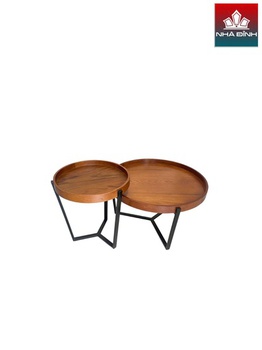 [OAKBSF265] Bộ bàn trà Gỗ Sồi Cao 40 - 50 Đường Kính 50 - 70 (cm)