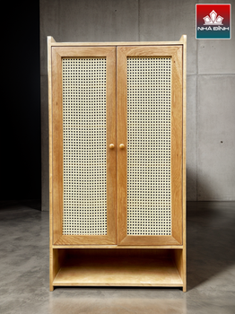 [OAKTG52] Tủ Giày Gỗ Sồi (Oak) Cao 150 Rộng 80 Sâu 35 (cm)