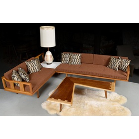 Ghế Sofa Gỗ Sồi (Oak) Cao 67 Rộng 196 Sâu 75 (cm)