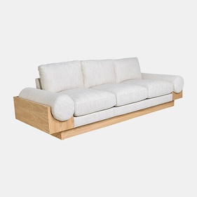 [OAKSF28] Ghế Sofa Gỗ Sồi (Oak) Cao 80 Rộng 260 Sâu 91 (cm)
