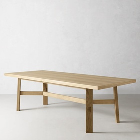 [OAKBA244] Bàn Ăn Gỗ Sồi (Oak) Cao 76 Rộng 220 Sâu 100 (cm)