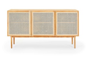 [OAKTTT120] Tủ Trang Trí 3 Cánh Gỗ Sồi (Oak) Ngang 152 Sâu 52 Cao 84 (cm)