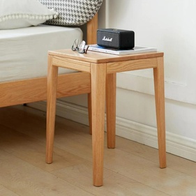 [OAKGD21] Ghế Đẩu Gỗ Sồi (Oak) Cao 45 Mặt Ghế Ngang 32 Sâu 32 (cm)