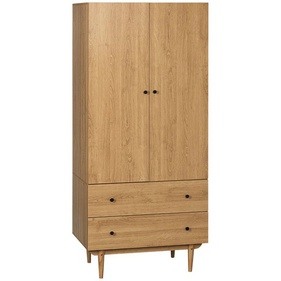 [OAKTQA11] Tủ Quần Áo 2 Cánh Gỗ Sồi (Oak) Cao 180 Rộng 80 Sâu 52 (cm)