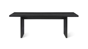 Bàn Ăn Gỗ Sồi (Oak) Sơn Đen Dài 200 Rộng 90 Cao 75 (cm)