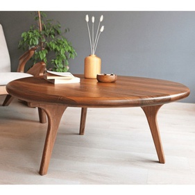 [OAKBSF26] Bàn Sofa Gỗ Sồi (Oak) Đường Kính 90 Cao 45 (cm)