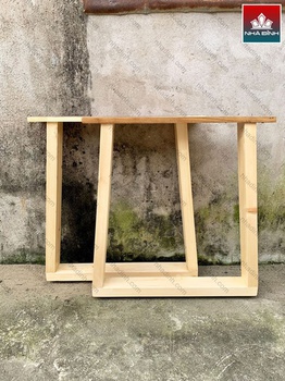 Chân Bàn Gỗ Thông Hình Thang Cao 70 Rộng 60 (cm)