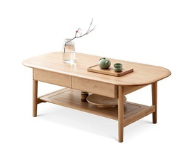 [OAKBSF109] Bàn Coffee Oval Gỗ Sồi Dài 100 Rộng 50 Cao 42 (сm)