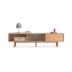 Tủ Tivi Gỗ Sồi Kết Hợp Cánh Cửa Lùa Kính Dài 180 Sâu 35 Cao 45 (сm)