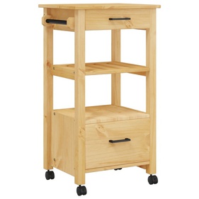 Tủ Đựng Vật Dụng Nhà Bếp Có Bánh Xe Gỗ Thông Dài 48 Rộng 40 Cao 90 (cm)