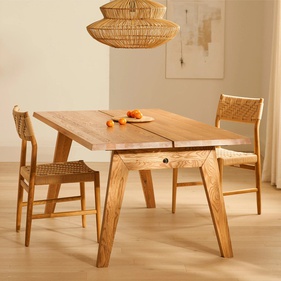 [OAKBA220] Bàn Ăn Gỗ Sồi Cao 75 Ngang 180 Rộng 100 (cm)