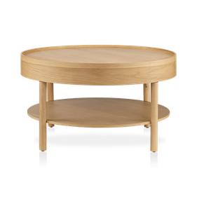 [OAKBSF244] Bàn Trà Gỗ Sồi Cao 40 Đường Kính 80 (cm)