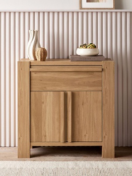 [OAKTTT185] Tủ Trang Trí Gỗ Sồi Cao 80 Ngang 80 Rộng 30 (cm)