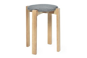 [OAKGD26] Ghế Đẩu Gỗ Sồi Cao 47 Đường Kính 37 (cm)