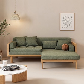 [ASHSF17] Ghế Sofa Gỗ Tần Bì Cao 80 Ngang 210 Rộng 85 (cm)