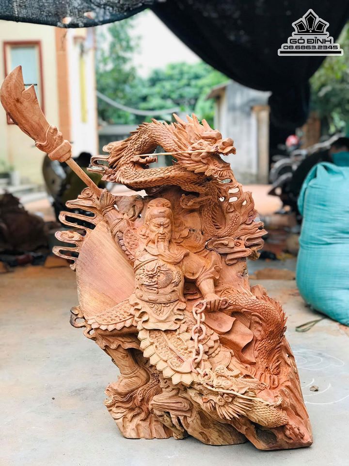 tượng gỗ Quan Công gỗ Hương