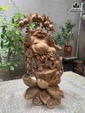 Tượng Phật Di Lặc Vác Cành Đào Gỗ Ngọc Am 3