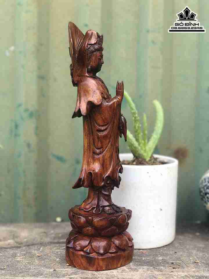 Tượng Phật Bà Quan Âm Gỗ Sưa 1