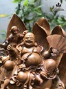 Tượng Phật Di Lặc Ngồi Đài Sen Gỗ Bách Xanh 5