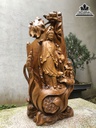 Tượng Phật Bà Quan Âm Gỗ Bách Xanh Cao 90 Ngang 42 Sâu 21 (cm) 1