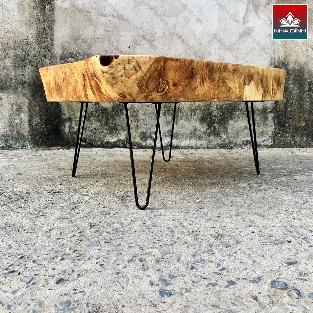 Bàn Trà Gỗ Me Tây Nguyên Khối Cao 40 Rộng 86-88 Dày 10,5 (cm) 0