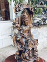 Tượng Quan Âm Ngồi Gỗ Mun Hoa Cao 58 Ngang 26 Sâu 18 (cm) 1