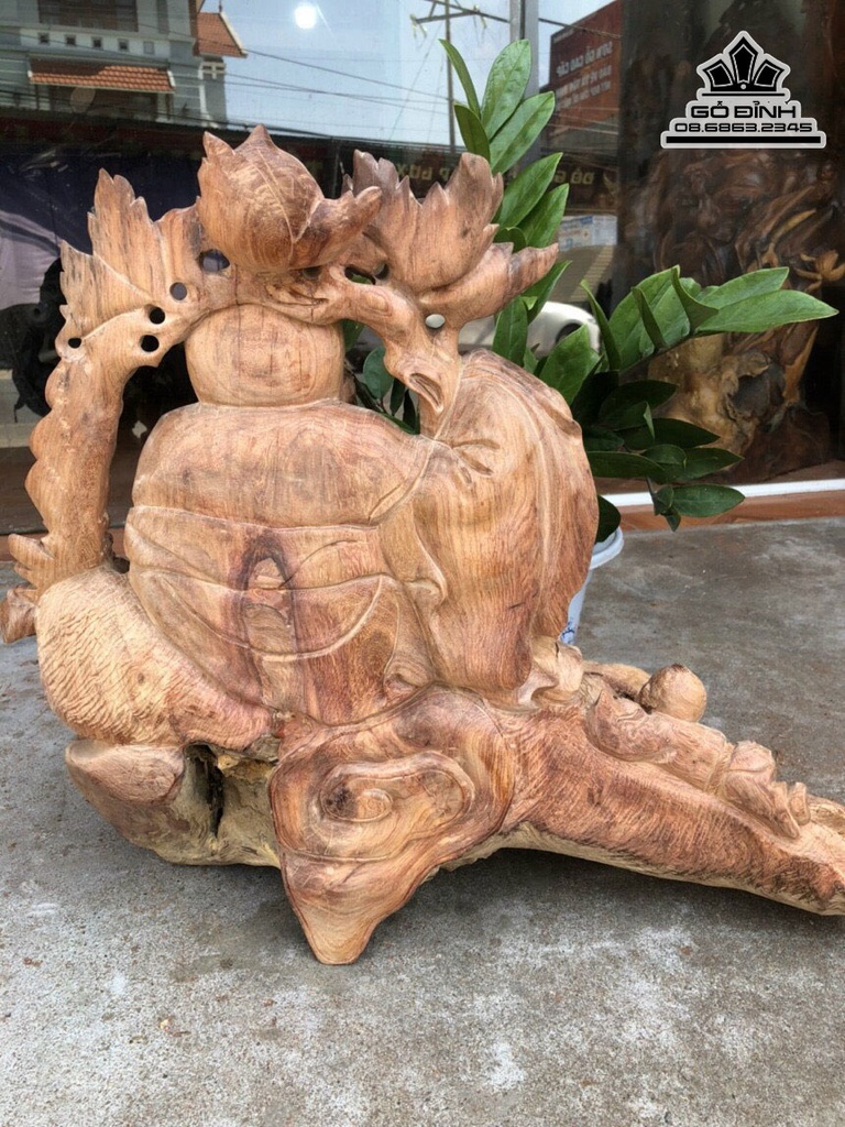 Tượng Ông Thọ Gỗ Hương Cao 48 Ngang 55 Sâu 23 (cm) 0