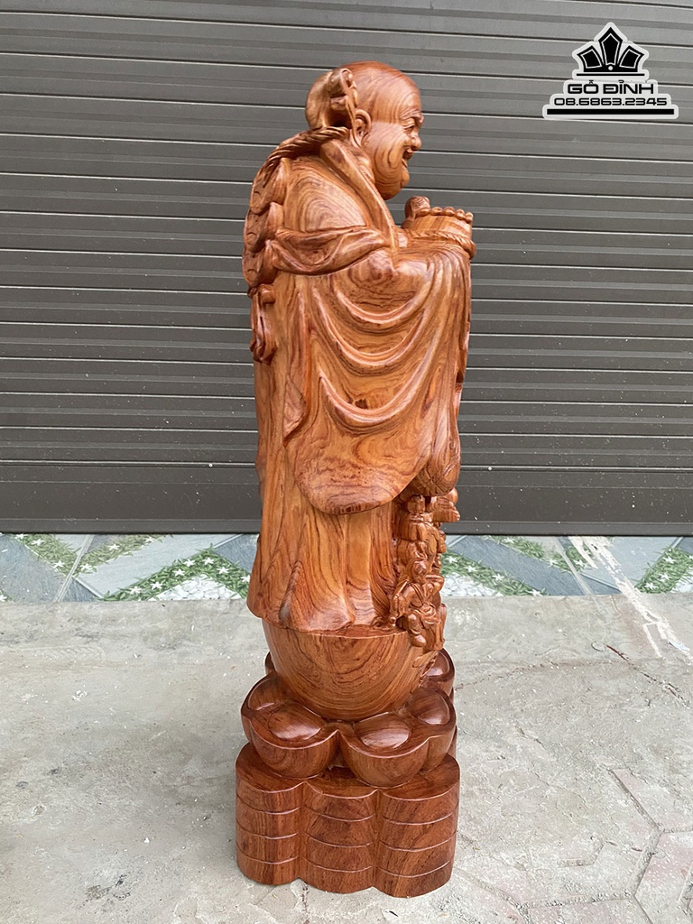 Tượng Phật Di Lặc Chúc Phúc Gỗ Hương Cao 80 Ngang 26 Sâu 23 (cm) 0