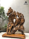 Tượng Nhất Tâm Bái Phật Gỗ Bách Xanh Cao 75 Ngang 55 Sâu 20 (cm) 0