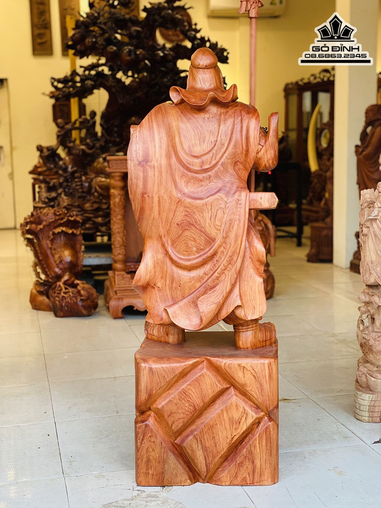 Tượng Quan Công Gỗ Hương Cao 130 Ngang 46 Sâu 36 (cm) 1