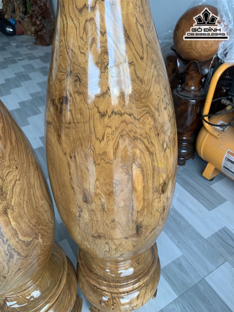 Tỳ Bà Gỗ Cẩm Bông Cao 120 Đường Kính 27 (cm) 2