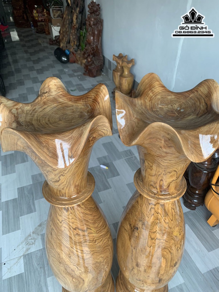 Tỳ Bà Gỗ Cẩm Bông Cao 120 Đường Kính 27 (cm) 4