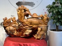 Tượng Phật Di Lặc Ngũ Phúc Gỗ Hương Ôm Đá Cao 51 Ngang 75 Sâu 40 (cm)7