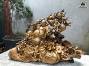 Tượng Di Lặc Ngũ Phúc Gỗ Bách Xanh Cao 60 Ngang 82 Sâu 32 (cm) 1