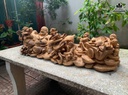 Tượng Phật Di Lặc Ngũ Phúc Ngồi Tài Lộc Gỗ Ngọc Am Cao 23 Ngang 90 Sâu 25 (cm) 1