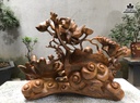 Tượng Phật Di Lặc Ngũ Phúc Ngồi Hoa Sen Gỗ Bách Xanh Cao 60 Ngang 80 Sâu 34 (cm) 2