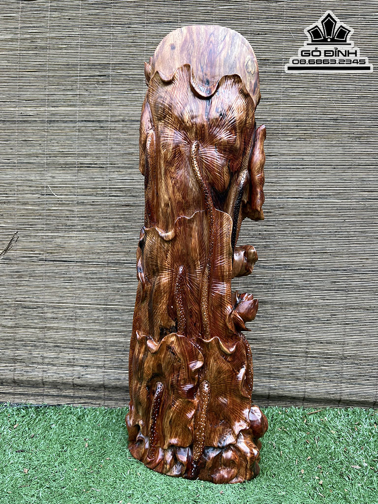 Tượng Phật Quan Âm Gỗ Sưa Cao 48 Ngang 16 Sâu 12 (cm) 0