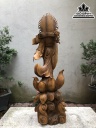 Tượng Phật Quan Âm Gỗ Bách Xanh Cao 128 Ngang 40 Sâu 31 (cm) 2