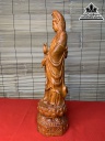 Tượng Phật Quan Âm Gỗ Hương Cao 40 Ngang 10 Sâu 10 (cm) 4