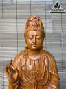 Tượng Phật Quan Âm Gỗ Hương Cao 40 Ngang 19 Sâu 19 (cm) 2