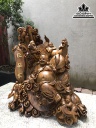 Tượng Phật Di Lặc Ngũ Phúc Gỗ Ngọc Am Cao 60 Ngang 52 Sâu 36 (cm) 2
