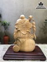 Tượng Phật Di Lặc Ngồi Bao Tiền Gỗ Ngọc Am Cao 47 Ngang 40 Sâu 23 (cm) 3