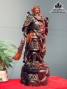 Tượng Quan Công Cầm Đao Gỗ Trắc Cao 65 Ngang 23 Sâu 23 (cm) 7