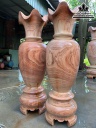 Cặp Lục Bình Gỗ Hương Nguyên Khối Cao 135 Đường Kính 42  (cm) Số 13 0