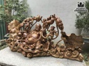 Tượng Phật Di Lặc Ngồi Lá Sen Gỗ Xá Xị (Gù Hương) Cao 110 Ngang 56 Ngang 35 (cm) 1